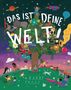 „DAS IST DEINE WELT! BARRY FALLS“ in bunten Buchstaben auf einem fantasievollen, farbenfrohen Baum mit Tieren und Menschen., Buch