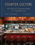 "COUNTER CULTURE: New York City's Greatest Diners and Luncheonettes." Innenansicht eines klassischen Diners mit rotem Tresen., Buch