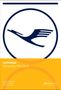 "Lufthansa: Die ersten 100 Jahre." Logo zeigt stilisierten Vogel in Blau, umgeben von Kreis und Streifen auf weißem Hintergrund., Buch