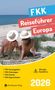 "FKK Reiseführer Europa 2026. Die besten Anlagen • Die schönsten Strände. Zwei Menschen am Strand mit Strohhüten."