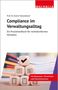 Buchtitel "Compliance im Verwaltungsalltag" von Prof. Dr. Katrin Kanzenbach, mit Holzblöcken und Symbolen darunter.