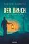 "Dieter Kienitz: Der Bruch, Erste Generation." Illustration: Person mit Laterne vor Windrädern, mystische Atmosphäre., Buch