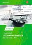 Text: "Arbeitsheft RECHNUNGSWESEN der Industrie – IKR". Oben ein Schreibtisch mit Tastatur und Taschenrechner., Buch