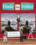 „Finde den Fehler“, „Berühmte Kunstwerke“, „Louis Catlett“. Zwei Gemälde mit Personen in Aktion und roten Markierungen., Buch