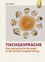 "TISCHGESPRÄCHE" und "Das systemische Konzept in der Ernährungsberatung". Eine Illustration von Menschen um einen Tisch., Buch