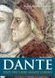 Text: "BIOGRAPHIE: DANTE UND DIE LIEBE SEINES LEBENS", "KLAUS RUDOLF ENGERT". 
Es ist eine Illustration von Dante Alighieri., Buch