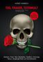 „Tod, Trauer, Totenkult. Knigge 2100. Dritte, überarbeitete Neuauflage.“ Ein Totenschädel hält eine rote Rose., Buch