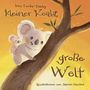 „Kleiner Koala, große Welt“ von Ines Fuchs-Daday. Illustration: Großer Koala trägt Baby an einem Baum., Buch