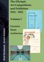 "The Olympic Art Competitions and Exhibition 1912 - 1952, Volume I: Literature, Music, Architecture." Abbildungen von Coverseiten., Buch