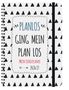 „PLANLOS GING MEIN PLAN LOS, MEIN SCHULPLANER 2026/27“. Schwarze Dreiecksmuster auf weißem Hintergrund.