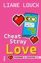 Großer Text: "Cheat Stray Love". Nachricht: "Ich will ein Happy End!! Kompliziert. Sorry." Pixel-Herzen auf pinkem Hintergrund., Buch