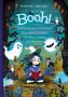 "Booh! Vorlesegeschichten für Halloween von Hexen, Vampiren und Gespenstern." Illustration mit Hexe und Katze., Buch