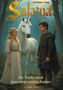 Aufschrift: "Sala na", "Christina Jung", "Die Suche nach dem vergessenen Zauber". Ein Mädchen, ein Einhorn, ein Junge im Wald., Buch