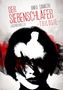"Der Siebenschläfer Trilogie", "Anika Sawatzki", "Jugendthriller". Illustration: Frauenkopf, schwarz-weiße Töne, Rotakzente., Buch