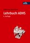 „Caterina Gawrilow, Lehrbuch ADHS, 4. Auflage.“ Illustration von zwei Kindern beim Malen, eines auf dem Tisch, eines darunter., Buch