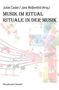 „Musik im Ritual, Rituale in der Musik“ von Julian Caskel und Jana Weißenfeld. Bunte geometrische Muster im Hintergrund., Buch