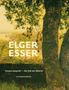 „ELGER ESSER, Tempus pingendi – Die Zeit des Malens, SCHIRMER/MOSEL.“ Illustration: Landschaft mit Bäumen im Vordergrund., Buch