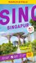 "Singapur" in großen Buchstaben, darunter futuristische Bäume im Gardens by the Bay-Park, umgeben von grüner Natur., Buch