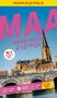 Text: "MARCO POLO", "MAASTRICHT & LÜTTICH", "Nr.1", "Reisen mit Insider Tipps". Zeigt eine Brücke und Kirche bei sonnigem Wetter., Buch