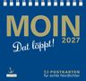 "MOIN 2027. Dat löppt! 53 Postkarten für echte Nordlichter." Oben Spiralbindung, unten Anker-Logo und Schrift "LAPPAN"., Kalender