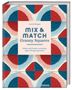 "Mix & Match Granny Squares. Farben und Formen verstehen, eigene Designs gestalten." Gehäkelte Quadrate in Blau, Rot und Weiß., Buch
