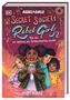 Text: "REBEL GIRLS SECRET SOCIETY OF REBEL GIRLS 2 Wie ich zur Hüterin des Schlüsselteins wurde MARTI DUMAS."

Illustration: Vier Kinder mit einem leuchtenden Kristall., Buch