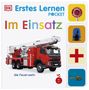 "Erstes Lernen Pocket. Im Einsatz. die Feuerwehr. 1+ Jahr." Rotes Feuerwehrauto, Symbole für Polizei, Alarm und Rettung., Buch