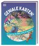 Text: "GENIALE KARTEN! So hast du die Welt noch nie gesehen." Verschiedene bunte Kartenausschnitte auf blauem Hintergrund.