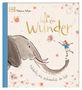 Der Text lautet „Du bist ein Wunder. Entdecke, wie erstaunlich du bist.“ Ein Junge tanzt mit einem Elefanten., Buch