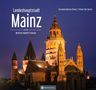 Text: "Landeshauptstadt Mainz, deutsch english français, Fernando Baptista (Fotos) | Stefan Fiuk (Texte)."  
Abgebildet ist eine beleuchtete Kathedrale bei Nacht., Buch
