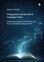 Buch von Dimitris Vartziotis: "Wittgenstein and the End of Language Games". Offenes Buch mit digitalen Lichtlinien., Buch