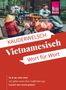 "KAUDERWELSCH Vietnamesisch Wort für Wort" ist prominent platziert. Bild: straßenzugekehrtes Fahrrad mit Warenkorb., Buch