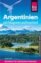 "Argentinien mit Patagonien und Feuerland" steht in großer Schrift. Unten "Reiseführer für individuelles Entdecken". Berge und Wald am See., Buch