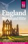 "England Norden und Mitte" steht über einer Ruine in einer sonnigen Landschaft. Logo oben rechts., Buch