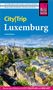 "City|Trip Luxemburg" von Joscha Remus. Oben Sehenswürdigkeiten; unten Stadtansicht mit alten Gebäuden und grünen Flächen., Buch