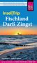 Text oben: Räucherfisch, Törn, Traumatmosphäre. Titel: Insel|Trip Fischland Darß Zingst. Unten: Anne Kirchmann, Thomas Morgenstern. Logo: Reise Know-How. Bild: Sonnenuntergang am Meer, mit Strand und Wellen., Buch