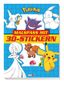 "Malspass mit 3D-Stickern" in großen Lettern. Pokémon-Illustrationen, darunter Pikachu, Gengar und andere., Buch