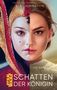 Text: "Von New-York-Times-Bestsellerautorin E. K. Johnston. Star Wars: Schatten der Königin." 

Links: Gesicht mit rotem Gewand und Kopfschmuck, rechts: modernes Gesicht., Buch