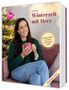 "Winterzeit mit Herz" von Saliha Özcan. "Rezepte, Rituale und Ideen für die ganze Familie". Frau auf Sofa mit Tasse, Weihnachtsbaum., Buch