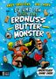 Titel: "Du und ich gegen das Erdnussbuttermonster". Comic-Stil mit Erdnüssen, Helden und dem Text "Abenteuer ohne Ende".