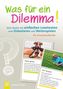 "Was für ein Dilemma!" steht in großen bunten Buchstaben. Darunter sind Lesetexte für Grundschulkinder abgebildet.