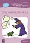 "Das verhexte Haus", Illustration: Eine Hexe beugt sich zu einem Frosch, umgeben von magischen Wolken., Buch