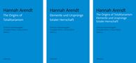 Hannah Arendt: The Origins of Totalitarianism / Elemente und Ursprünge totaler Herrschaft, Buch,Buch,Buch