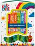 "Die Welt von ERIC CARLE", "Meine bunte Bibliothek". Bunte Buchrücken, Regenbogen und Raupe illustriert., Buch