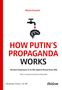 Mykola Davydiuk, How Putin's Propaganda Works. Gehirn mit Wasserhahn-Symbol, rote Tropfen darauf. Ukrainian Voices, vol. 88., Buch