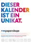 Anastasia Baron: PaperShape - Dieser Kalender ist ein Unikat - Immerwährender Kalender, KAL