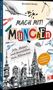 "Buchcover-Illustration: 'MACH MIT! MÜNCHEN' - Kreative Symbole wie Pinsel, Schere und Gebäude der Stadt München.", Buch