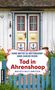 Titel: "Tod in Ahrenshoop". Autoren: Hans Meyer zu Düttingdorf, Juan Carlos Risso. Eine bunte Holztür mit maritimen Motiven., Buch