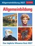 "Allgemeinbildung 2027", "Harenberg", "Das tägliche Wissens-Quiz 2027". Brücke, Frau, Adler, Raumsonde vor der Sonne., Kalender