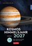 "Kosmos Himmelsjahr 2027: Wandkalender jede Woche" - Jupiter vor Sternenhimmel, Logo "Harenberg".